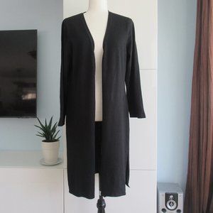 New Womens Black Long Open Cardigan Size L Long Sleeve Black by Wear & Flair